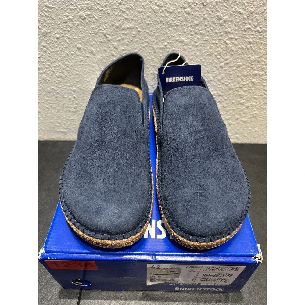 Birkenstock Callan Suede Navy Blue EU 42 US L11 M9 Mens Womens